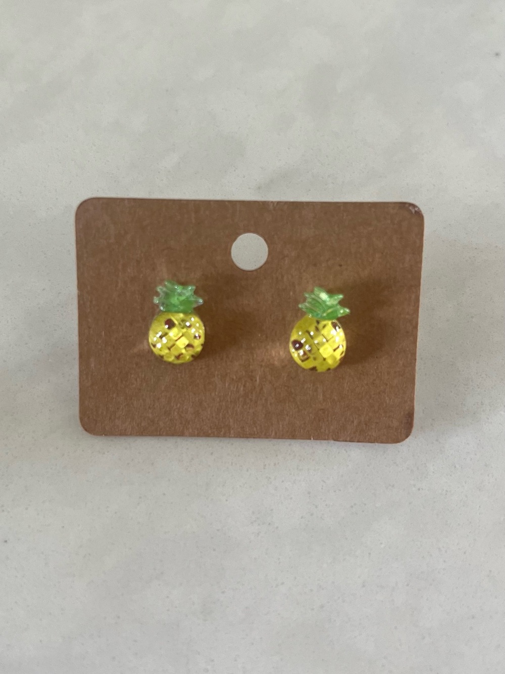 2/$15- Pineapple Stud Earrings - Handmade